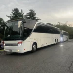 Setra motor coach - a 56-passenger luxury party bus service