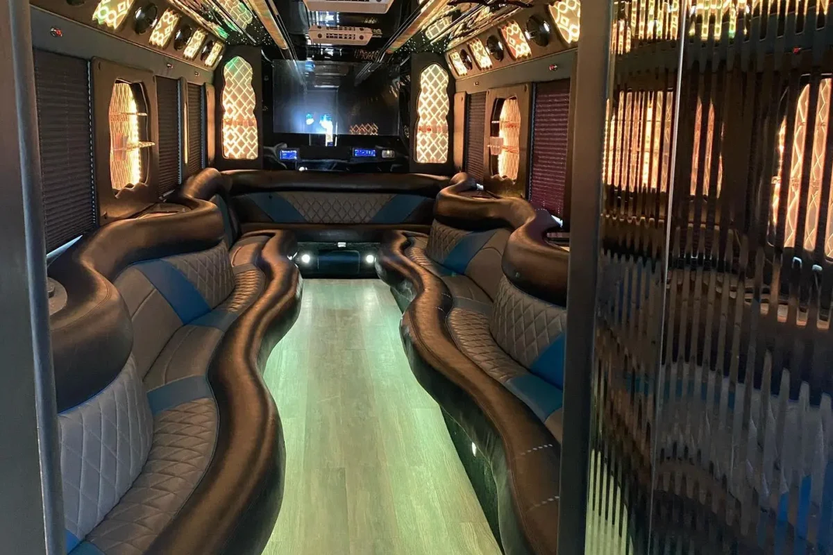 Interior of a limousine for Prom in white plains, ny