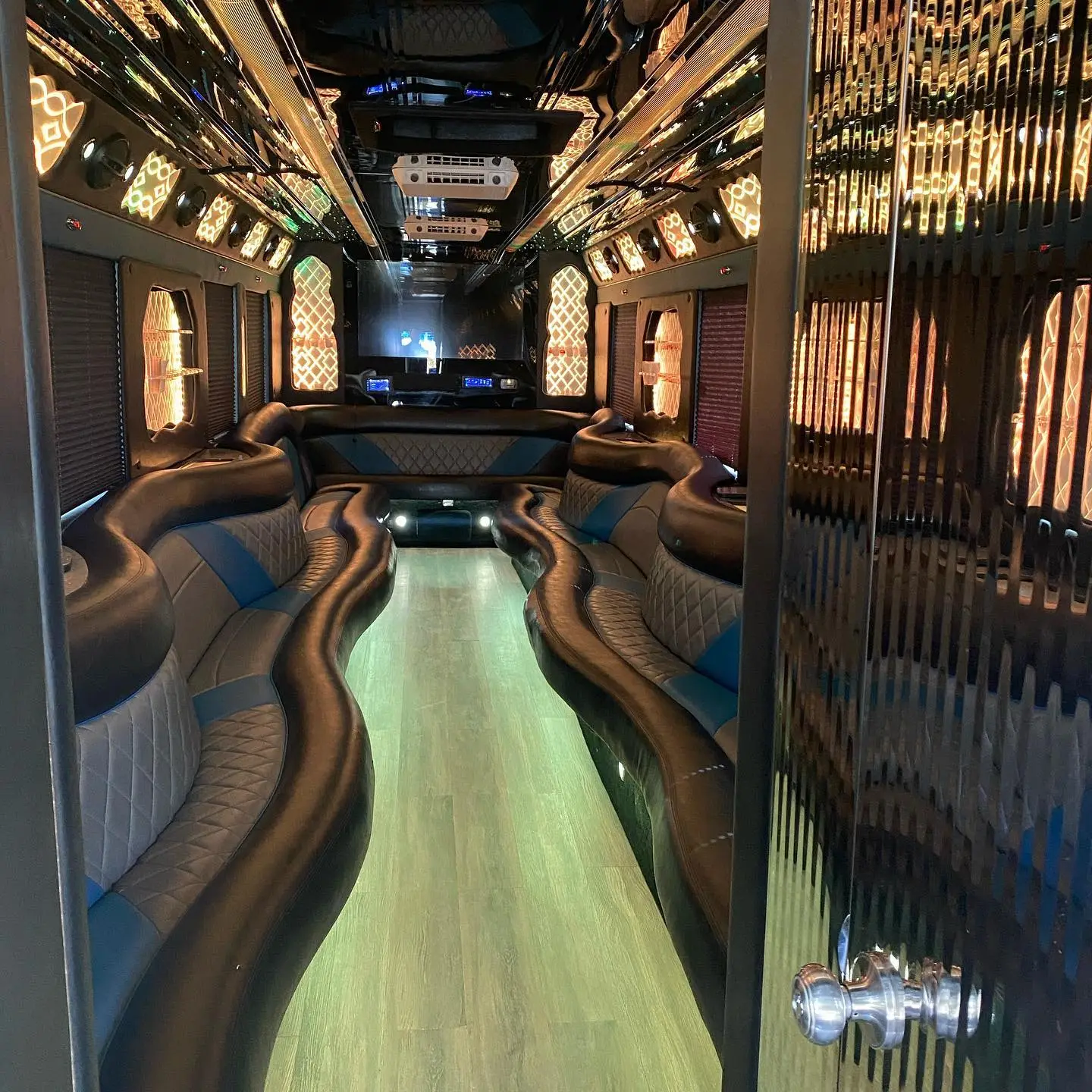 Interior of a limousine for Prom in white plains, ny
